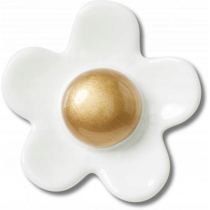 Accesoriu incaltaminte Crocs Jibbitz, White Daisy with Gold Center, Multicolor