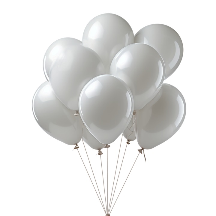 Set 25 baloane latex, Gri, 30cm, Ropet