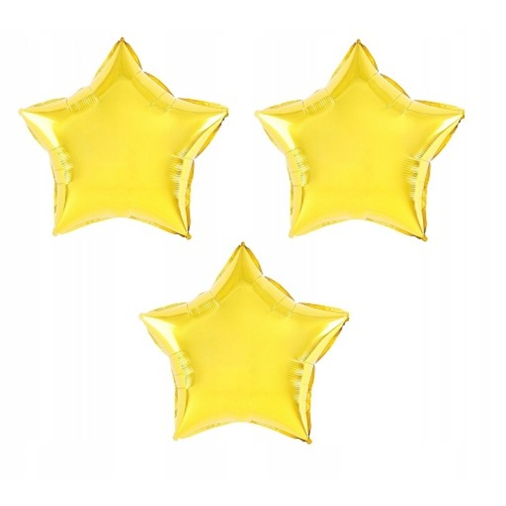 Original - Balon din Folie Metalizata, Southern Sky, Figurina Stea, Model Simplu, Tematica Aniversare, 40 cm, Ambalaj Individual, Pai Inclus, Umflare cu Aer sau Heliu, Auriu - calitate superioara