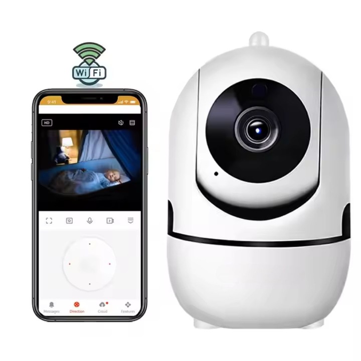 Camera de Supraveghere Smart PTZ HD 1080P - Wireless, Audio Bidirectional, Vizualizare Nocturna, Cloud Storage