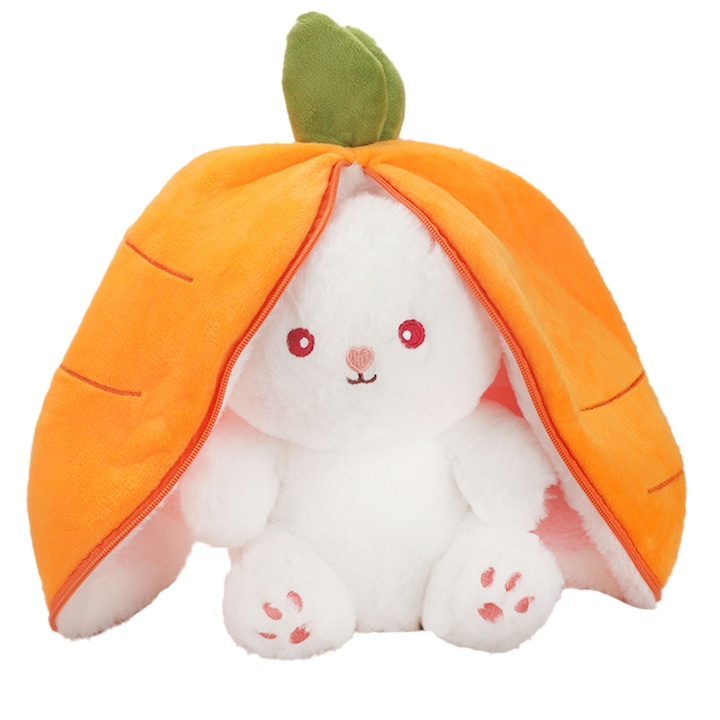 Jucarie de plus 2 in 1, iepuras, 25cm, multicolor