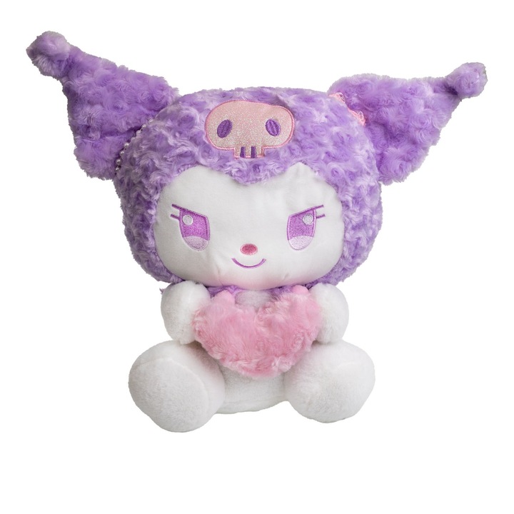 Jucarie de plus, KUROMI, 30cm, alb/violet