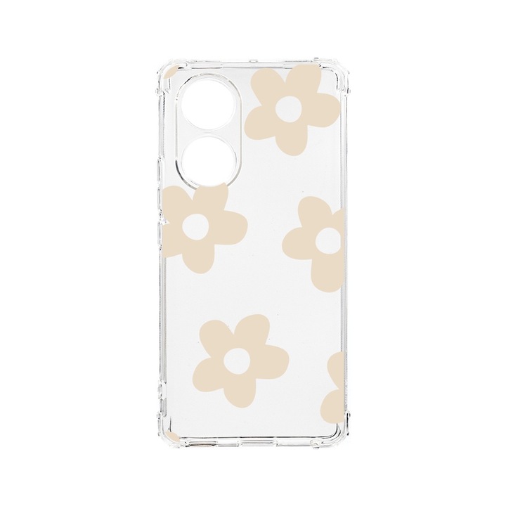 BestCase® Husa Anti Shock 1.5MM, compatibila cu OPPO A18, Retro Daisy, Air cushion Technology, AS 1481