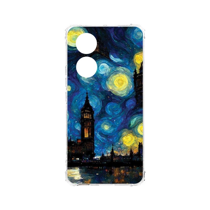 BestCase® Husa Anti Shock 1.5MM, compatibila cu OPPO A18, Starry Night, Air cushion Technology, AS 1284