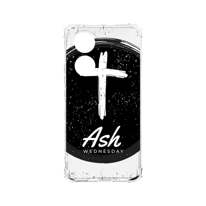 BestCase® Husa Anti Shock 1.5MM, compatibila cu OPPO A18, Cross - ASH Wednesday, Air cushion Technology, AS 1788