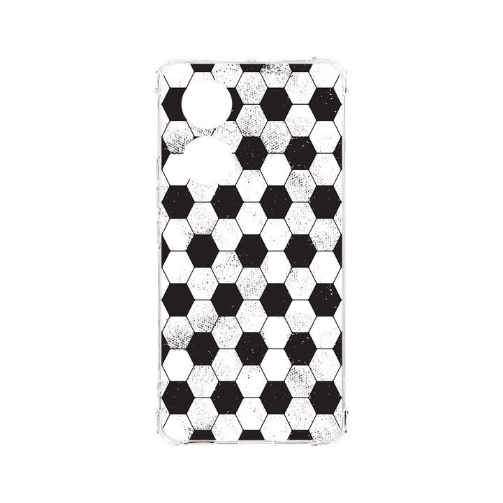 BestCase® Husa Anti Shock 1.5MM, compatibila cu OPPO A78 4G, Football Pattern, Air cushion Technology, AS 905