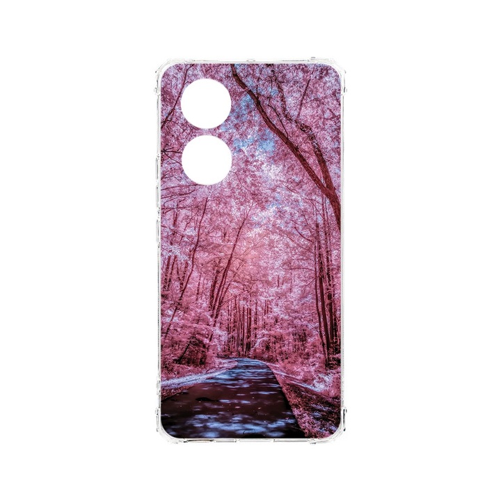BestCase® Husa Anti Shock 1.5MM, compatibila cu OPPO A18, Cherry Blossom, Air cushion Technology, AS 1382