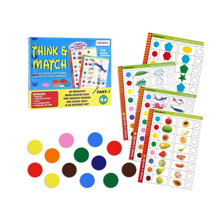 Игра за памет, Ранно обучение, Мисли и съпоставяй, Животни, Форми, Плодове, Съпоставяне, IQ игри, Монтесори обучение, Част 1