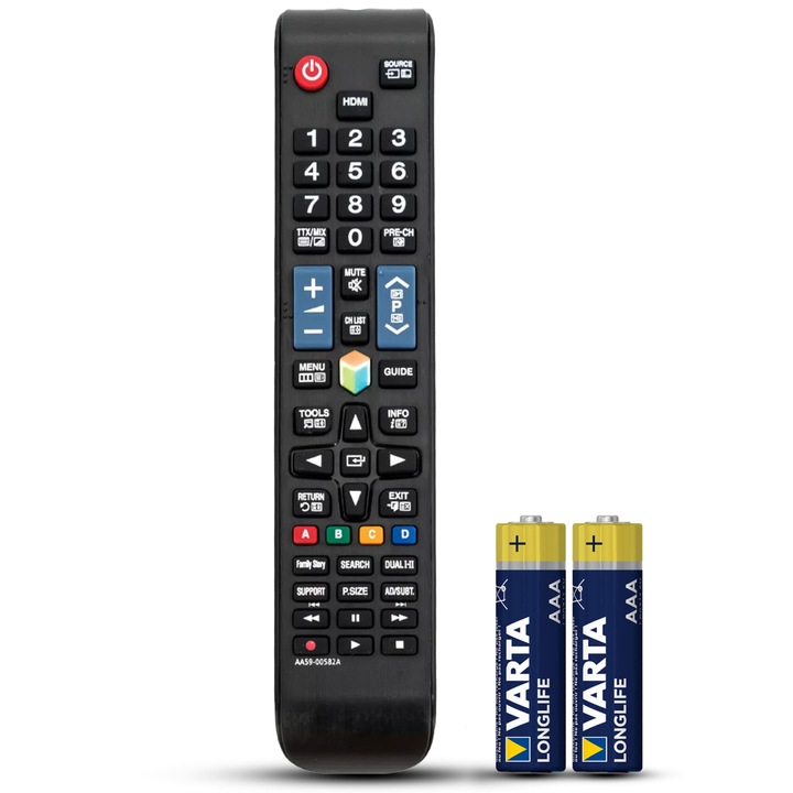 Telecomanda compatibila Samsung Smart, AA59-00582A, TEMIX®, neagra, baterii incluse