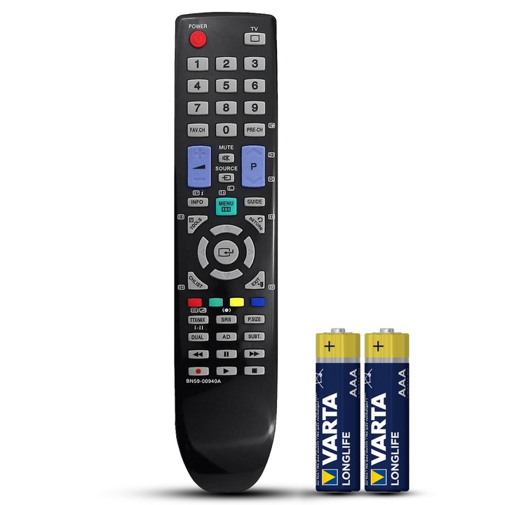 Telecomanda compatibila Samsung, BN59-00940A, TEMIX®, neagra, baterii incluse