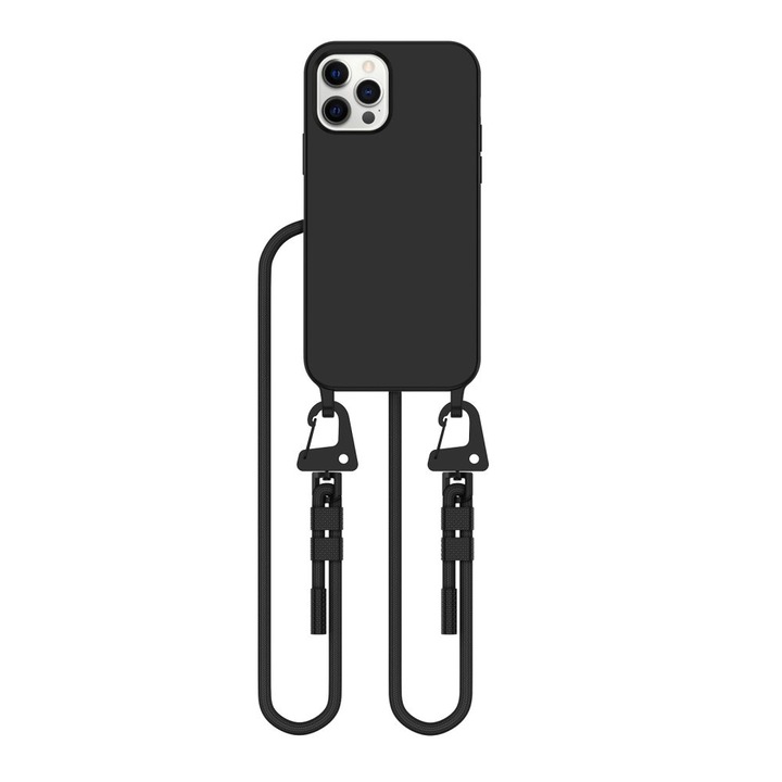 TECH-PROTECT MagNecklace MagSafe zsinór tok kompatibilis iPhone 12 / 12 Pro Black készülékkel