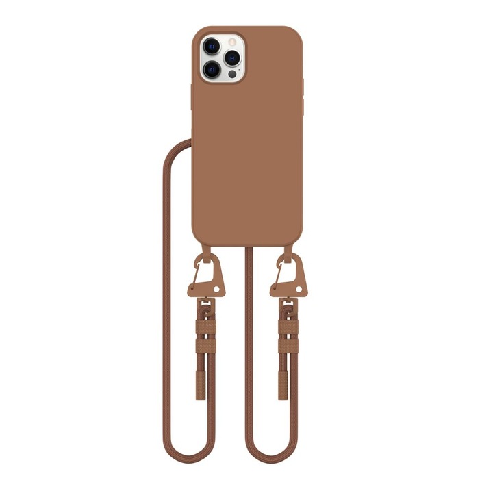 TECH-PROTECT MagNecklace MagSafe zsinór tok kompatibilis iPhone 12 / 12 Pro Brown készülékkel