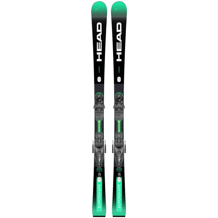 Ски Head Supershape E-Magnum SW Bb-PR, С връзки PRD 12 Gw, 170 см, Черен/Зелен
