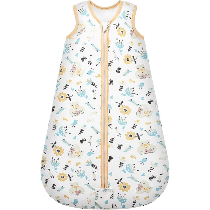 Sac de dormit pentru copii, Mikafen, 18-24 luni, bumbac, fermoar dublu, 2.5 tog