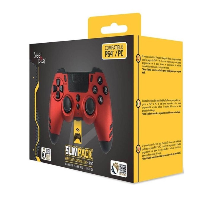 Steelplay Slim Pack Wireless Controller Rosu Controller Sony