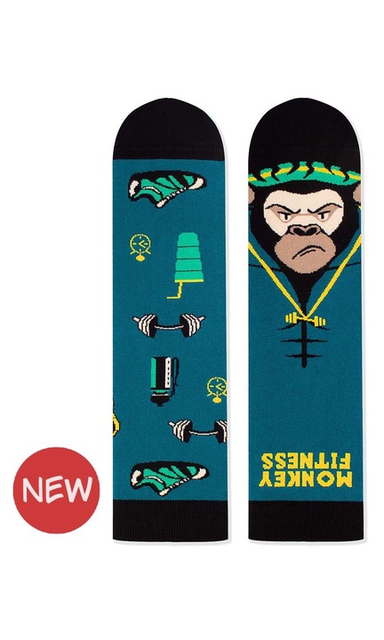 Памучни чорапи Arty Socks Maimuta Fitness Guru Turquoise, Тюркоаз