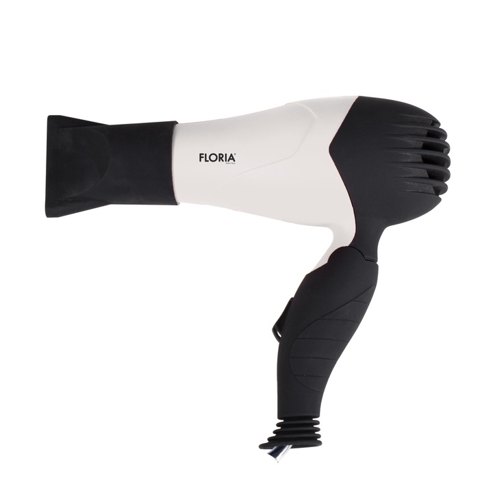 Uscator de par Floria ZLN-8975, Alb, Putere 850 W, Maner pliabil, Protectie impotriva supraincalzirii