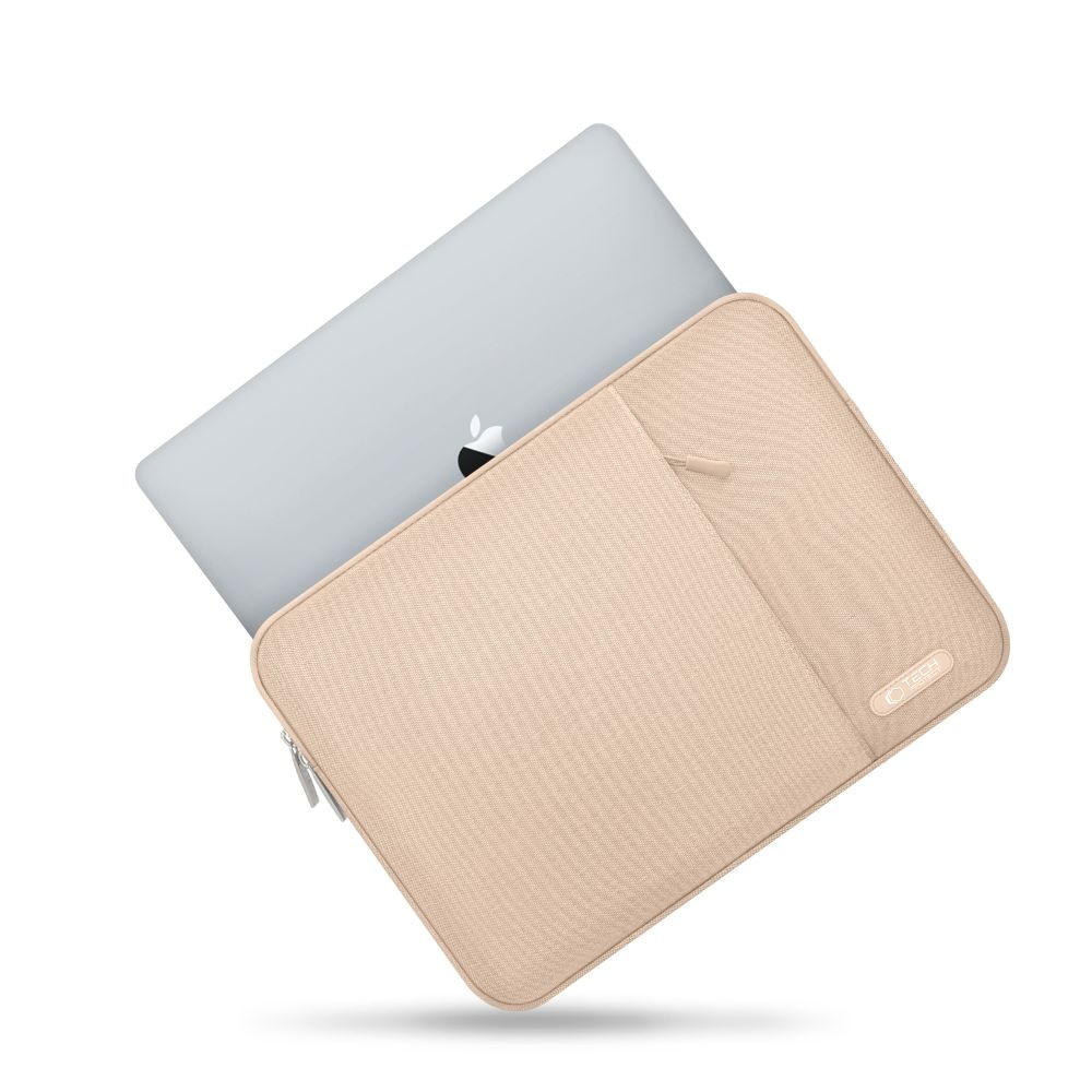 Husa Tech-Protect Sleevy compatibila cu laptop 13/14 inch Latte