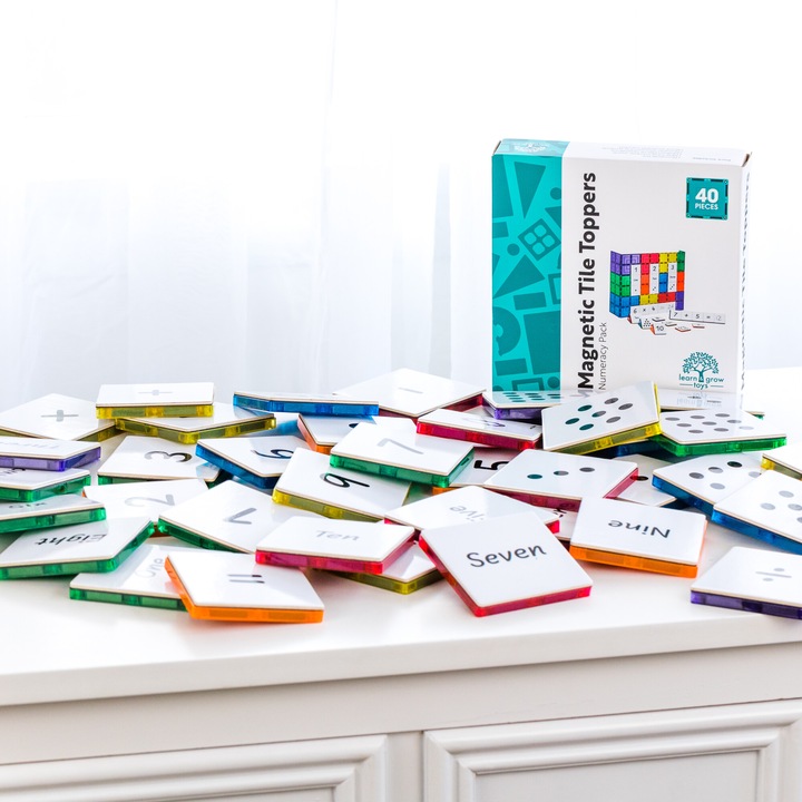 Learn & Grow Toys számcsomag a mágneses építőkészlethez, 40 db