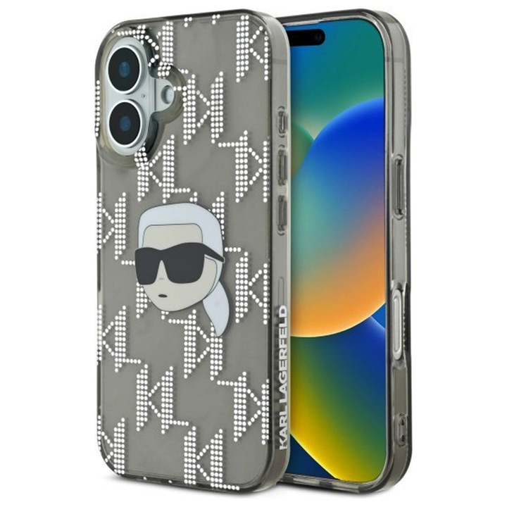 IPhone 16 tok – Karl Lagerfeld IML Luxury (KLHCP16SHKLPKHK) – Karl Head galvanizált