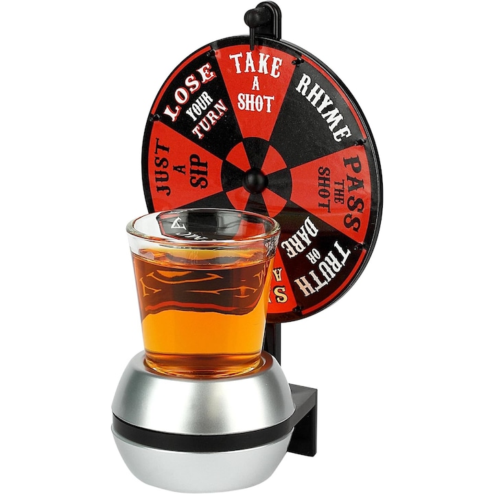 Лески рулетка за шотове, за парти, 16 x 10 x 7 см, включена чаша