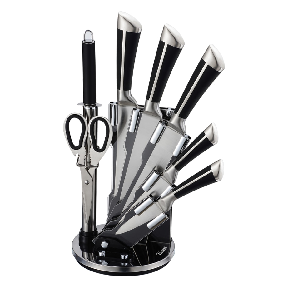 Set cutite 8 piese din otel inoxidabil, cu suport ZILAN / ZLN 1634