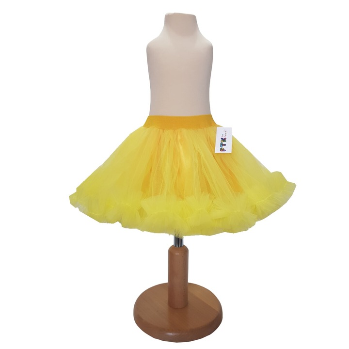 Fusta tulle tutu cu cret PTK, Galben