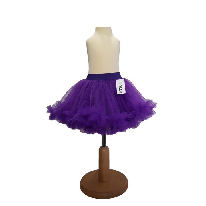 Fusta tulle tutu Mov cu cret Ptk