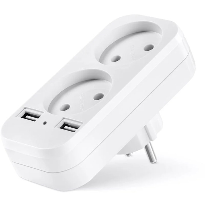 Camera Spion in Adaptor dublu iUni AD1, 32GB, Wi-Fi, Full HD, Senzor miscare