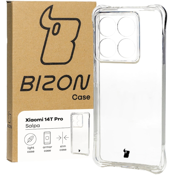 Калъф Bizon Case Salpa за Xiaomi 14T Pro, Прозрачен