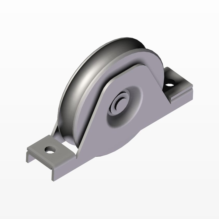 Rola de rulare - U - Montata in poarta D100 Otel zincat