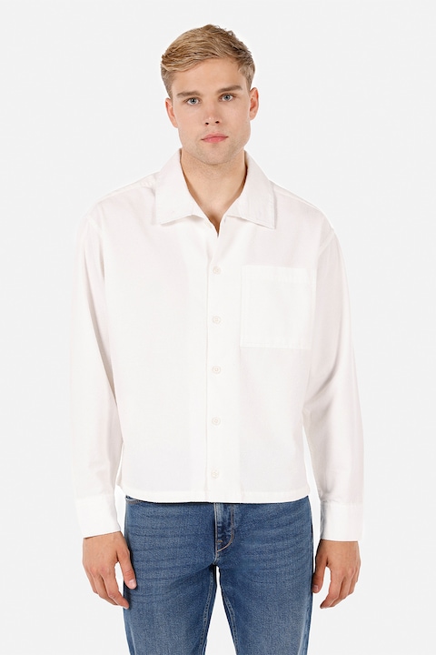 COLIN'S, Camasa boxy fit texturata, Alb optic