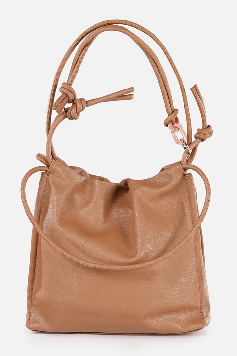 COLIN'S, Geanta de piele ecologica cu bareta de umar, Maro