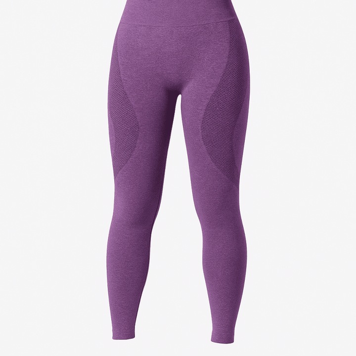 Colanti fitness modelatori lungi Mixbo cu talie inalta, elastici, push up, mov