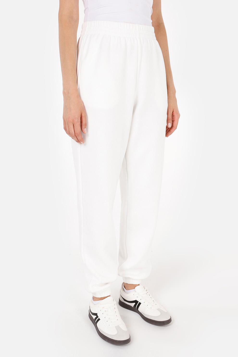 COLIN'S, Pantaloni de trening cu buzunare laterale, Alb optic, L