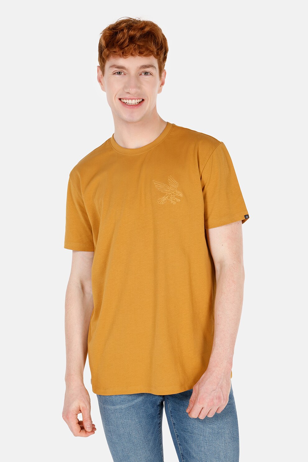 COLIN'S, Tricou cu imprimeu grafic, Galben mustar, XS
