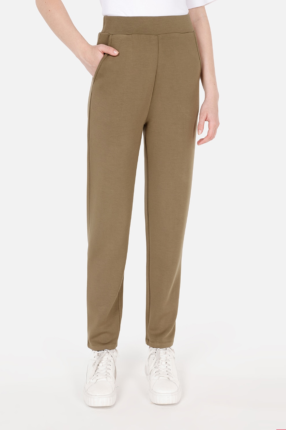 COLIN'S, Pantaloni de trening regular fit cu buzunare, Kaki, XS