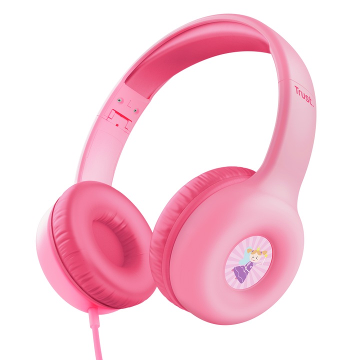 Trust NOUNA Kids headphones - rózsaszín (25277)