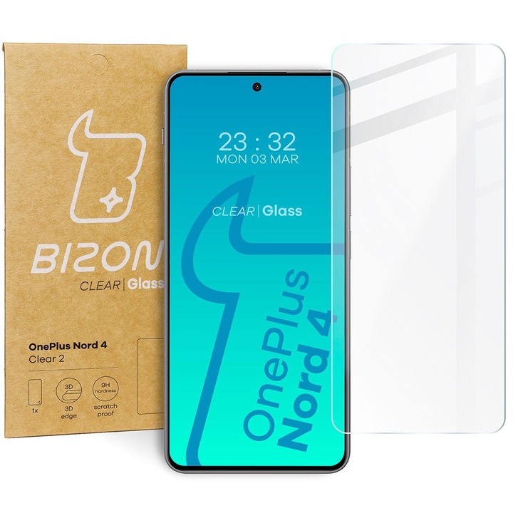Bizon Glass Clear 2 üveg OnePlus Nord 4-hez, átlátszó