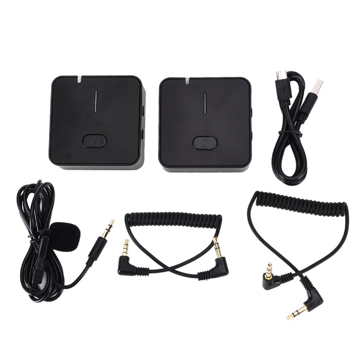 Vezeték nélküli csíptetős mikrofon, longziming, 2.4G, mindenirányú, 50m, 236g