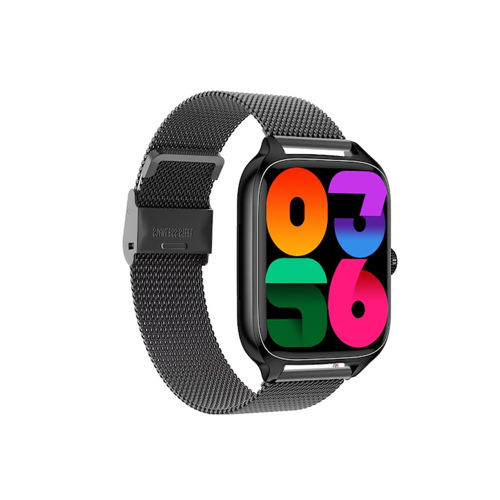 Ceas smartwatch Euotboup Y20, IP67, Bluetooth 4.0, 8 moduri sport, 1.7 inch, Negru