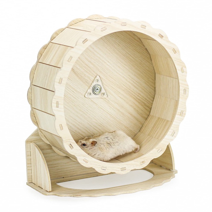 Fa futókerék hörcsögöknek, BGHYHYHI, 21x21cm, natúr