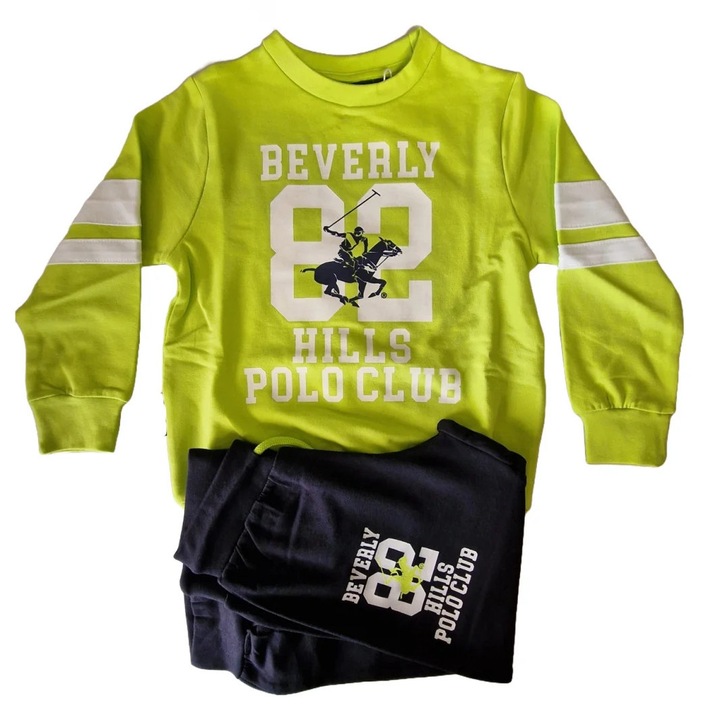 Trening baieti Beverly Hills Polo Club 7655T00005, Negru/Galben lamaie