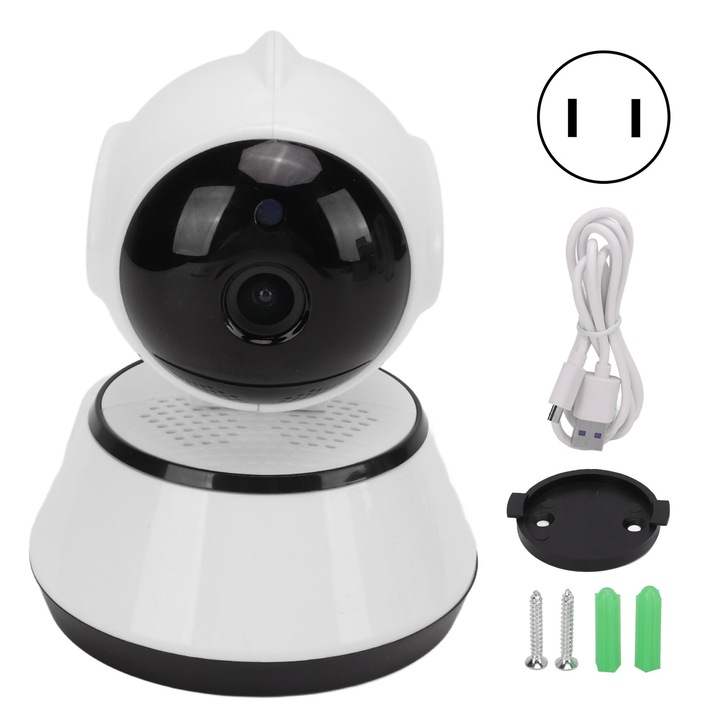 Camera de supraveghere Jormftte, duala, 180° vizualizare, rezolutie 1920x1080, intercom bidirectional, rezistenta la apa IP65