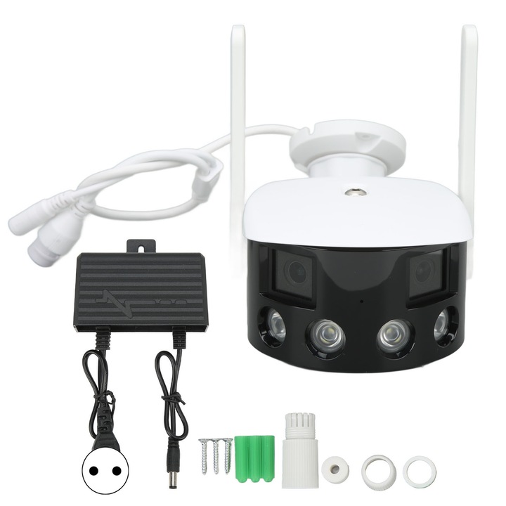 Camera de supraveghere exterioara Jormftte, 4G, 1080p, detectare miscare PIR, intercom bidirectional, alimentare solara