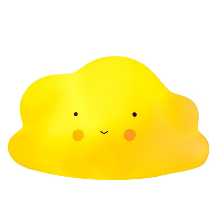 LED нощна лампа във формата на дъга - Декоративно осветление за детската стая, очарователен дизайн и релаксираща светлина за спокоен сън, жълто