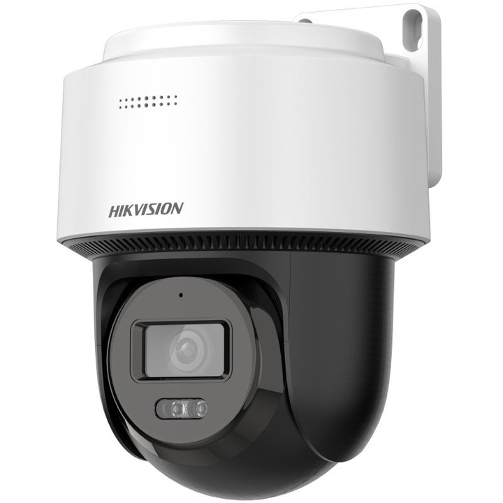 IP камера за наблюдение Hikvision DS-2DE2C200MWG-E(4MM), PT 2MP фиксиран обектив: 4mm, мин. осветеност: Цвят: 0.01 Lux @ (F2.0, AGC ON), Ч/Б: 0.005 Lux @ (F2.0 , AGC ON), 0 Lux с IR: 30m, бяла светлина: 30m, 0° - 345°, 0° - 80°, вграден микрофон