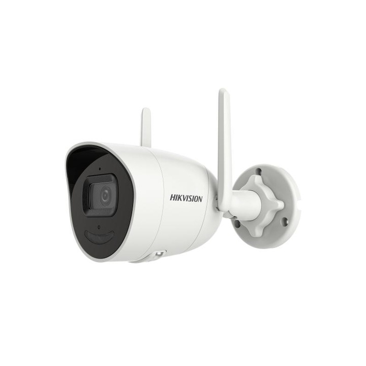 Hikvision WIFI IP bullet камера за наблюдение DS-2CV2041G2-IDW(2.8MM)(E); 4 MP, 2.4G WIFI с 2 антени, разстояние на открито 120 метра, вграден микрофон и високоговорител, двупосочно аудио, 1/2.7" Progressive Scan 4MP CMOS, резолюция: 2560 × 1440@25fps