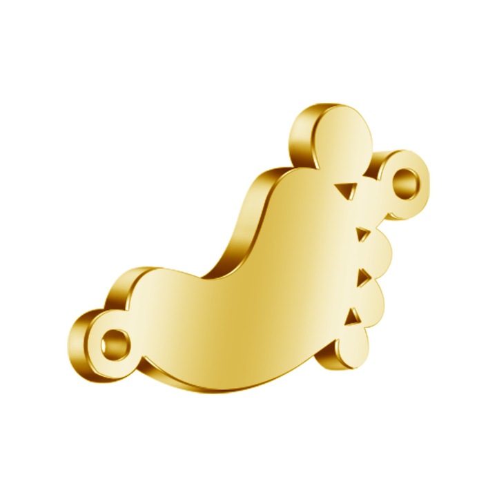 Комплект конектори за гривна, DIYQueen, неръждаема стомана, злато, 17x8mm