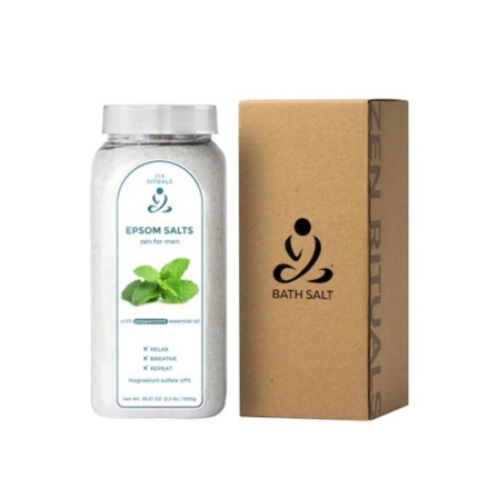 Sare de Baie Epsom (SULFAT DE MAGNEZIU) cu ulei esential de Menta *1 KG